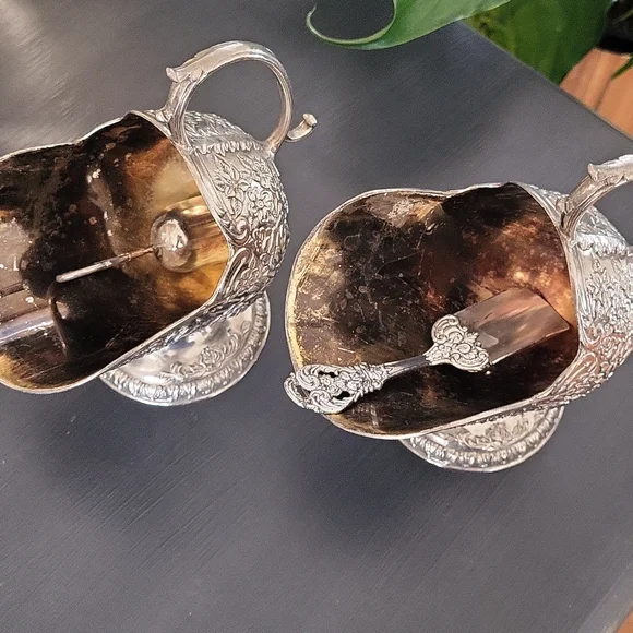vintage silver scoop and bowl - Picture 2 of 3